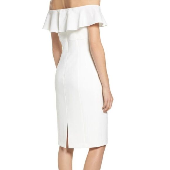 VINCE Camuto White Off-the-Shoulder Midi Dress - Picture 5 of 16